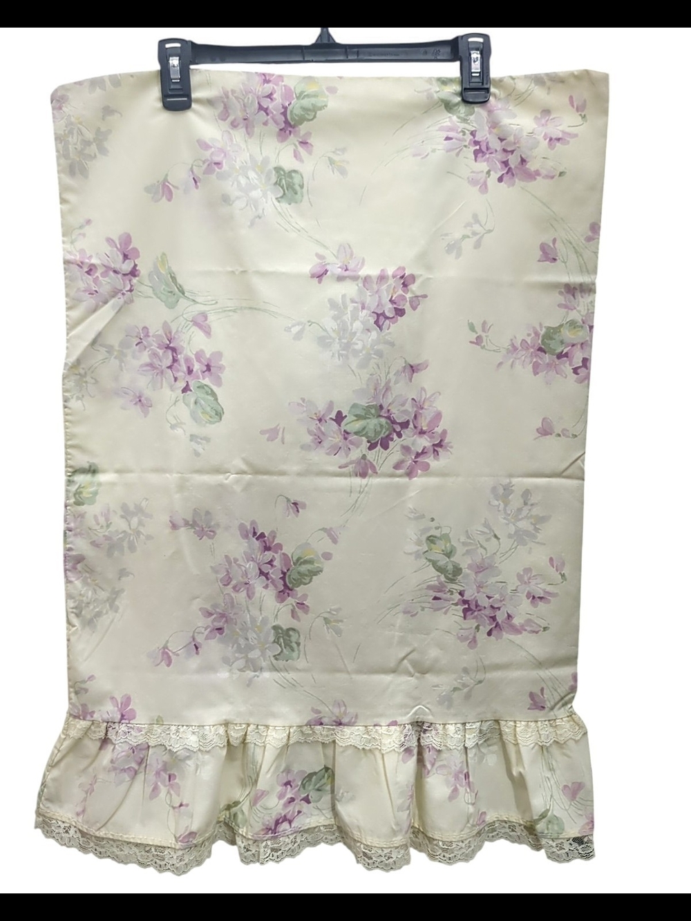 Vintage JCPenney Percale Ruffled Lace Floral Standard Pillowcase Set Cottagecore